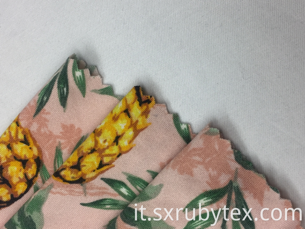 Dty Brushed Pineapple Print Fabric